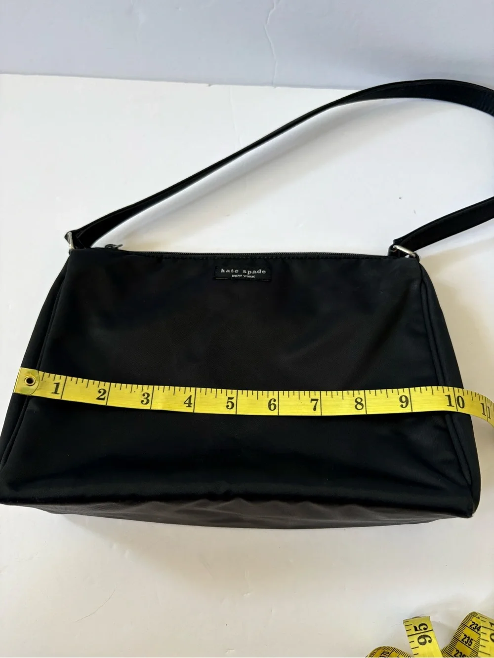 Kate Spade Black Nylon Top Handle Shoulder Bag Purse Preppy Academia Career S